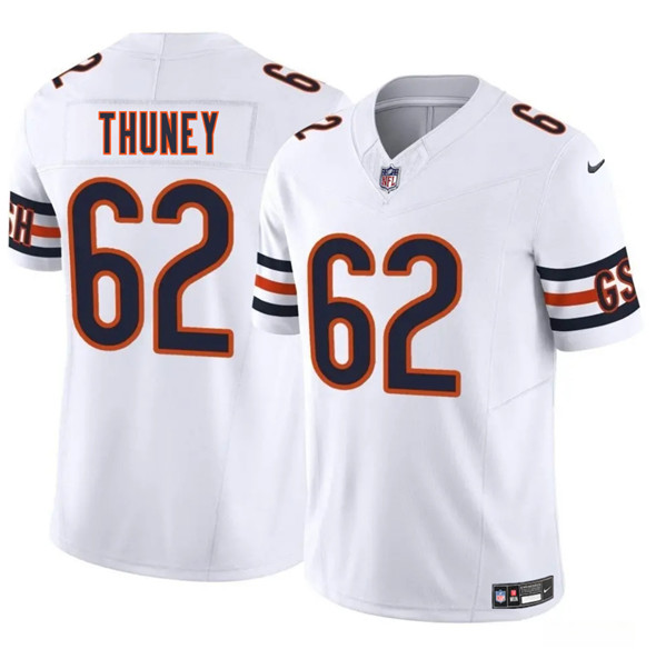 Chicago Bears #62 Joe Thuney White 2025 F.U.S.E. Vapor Football Stitched Jersey