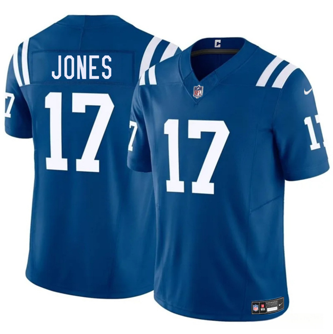 Indianapolis Colts #17 Daniel Jones Blue 2025 F.U.S.E. Vapor Limited Football Stitched Jersey Indianapolis Colts #17 Daniel Jones Blue 2025 F.U.S.E. Vapor Limited Football Stitched Jersey