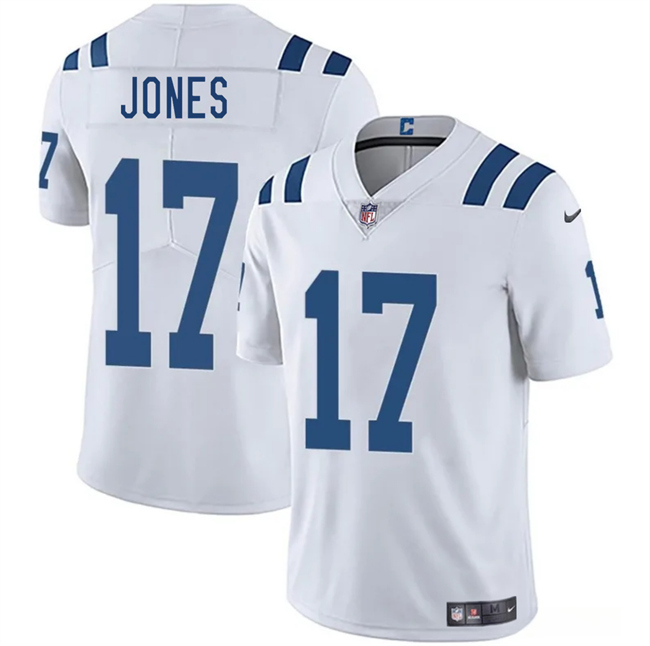 Indianapolis Colts #17 Daniel Jones White 2025 Vapor Limited Football Stitched Jersey Indianapolis Colts #17 Daniel Jones White 2025 Vapor Limited Football Stitched Jersey