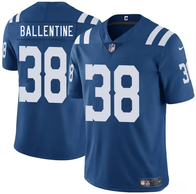 Indianapolis Colts #38 Corey Ballentine Blue 2025 Vapor Limited Football Stitched Jersey