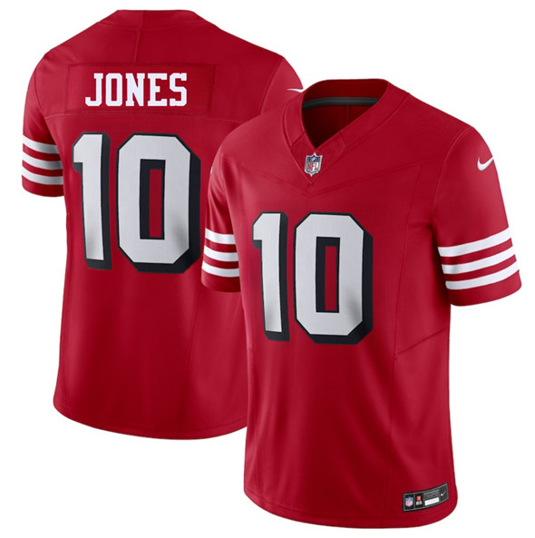 San Francisco 49ers #10 Mac Jones New Red 2025 F.U.S.E. Vapor Untouchable Limited Football Stitched Jersey