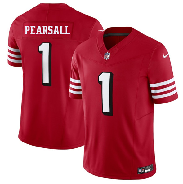 San Francisco 49ers #1 Ricky Pearsall New Red 2025 F.U.S.E. Vapor Untouchable Limited Football Stitched Jersey