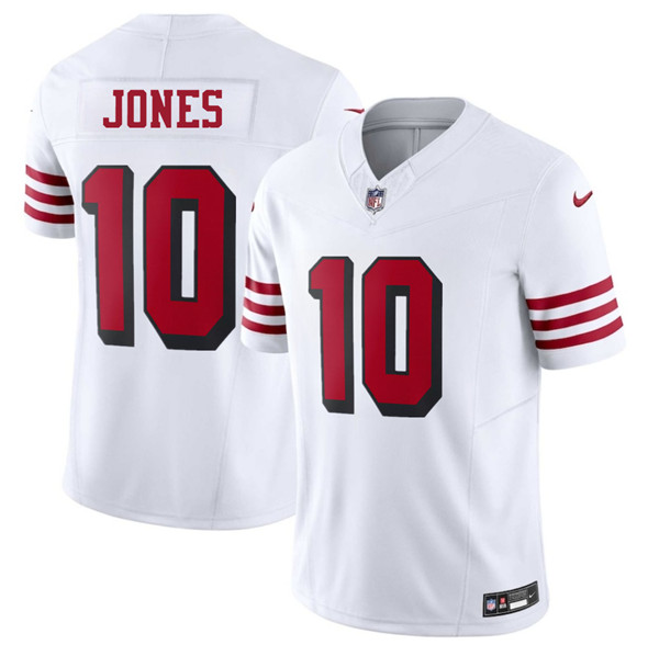 San Francisco 49ers #10 Mac Jones New White 2025 F.U.S.E. Vapor Untouchable Limited Football Stitched Jersey