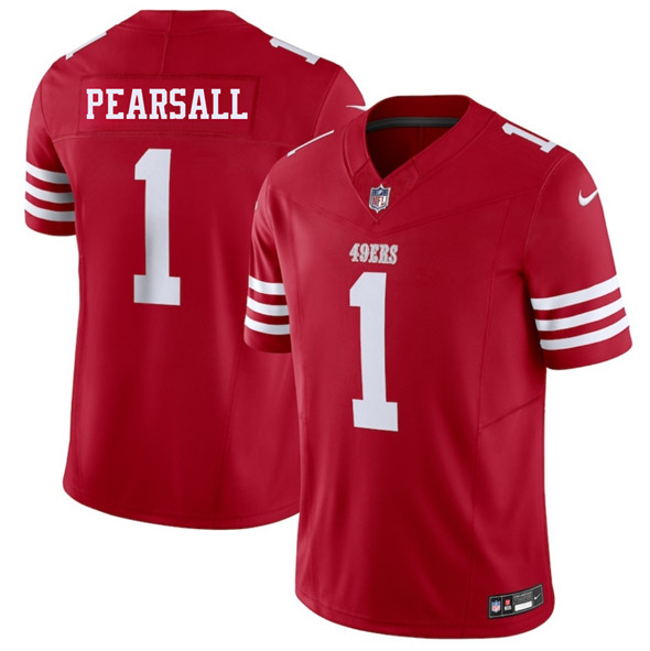 San Francisco 49ers #1 Ricky Pearsall Red 2025 F.U.S.E. Vapor Untouchable Limited Football Stitched Jersey