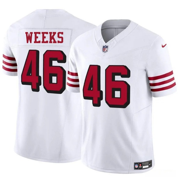 San Francisco 49ers #46 Jon Weeks New White 2025 F.U.S.E. Vapor Untouchable Limited Football Stitched Jersey