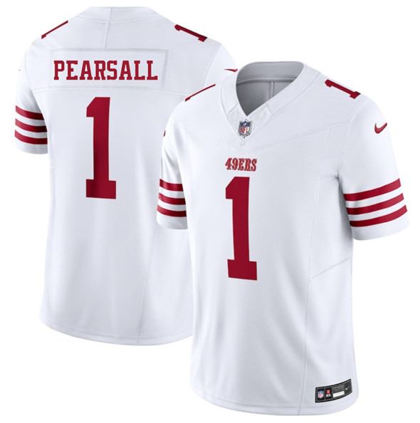 San Francisco 49ers #1 Ricky Pearsall White 2025 F.U.S.E. Vapor Untouchable Limited Football Stitched Jersey