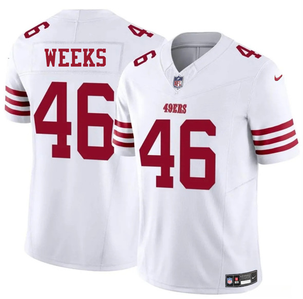San Francisco 49ers #46 Jon Weeks White 2025 F.U.S.E. Vapor Untouchable Limited Football Stitched Jersey