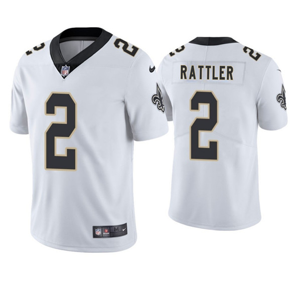 New Orleans Saints #2 Spencer Rattler White 2025 Vapor Limited Football Stitched Jersey