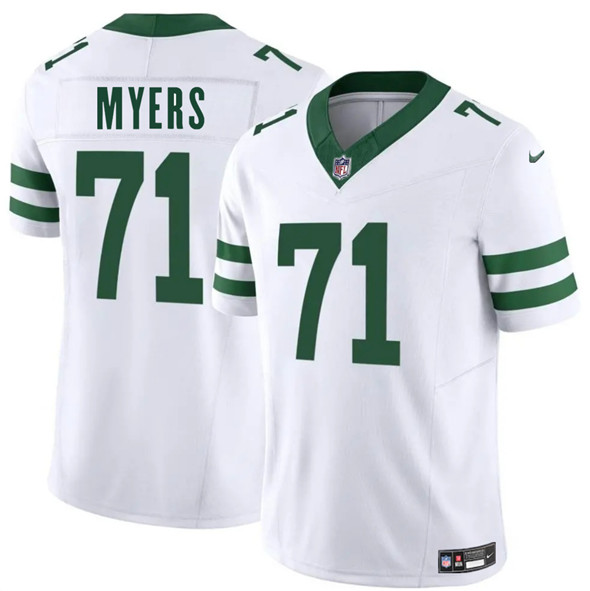 New York Jets #71 Josh Myers White 2025 F.U.S.E. Vapor Untouchable Limited Football Stitched Jersey
