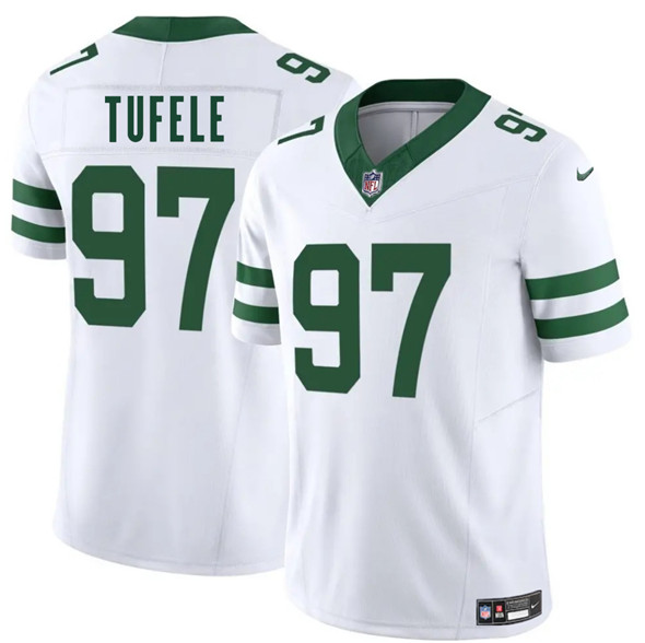 New York Jets #97 Jay Tufele White 2025 F.U.S.E. Vapor Untouchable Limited Football Stitched Jersey