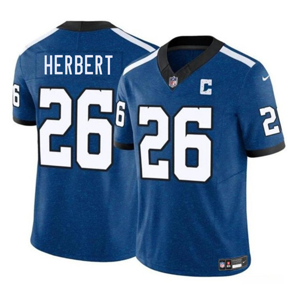Indianapolis Colts #26 Khalil Herbert Blue 2025 F.U.S.E. Throwback Vapor Limited Football Stitched Jersey