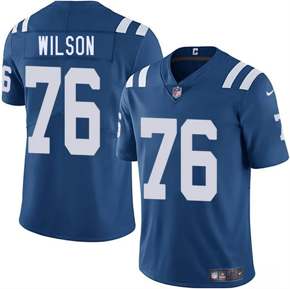 Indianapolis Colts #76 Jack Wilson Blue 2025 Vapor Limited Football Stitched Jersey