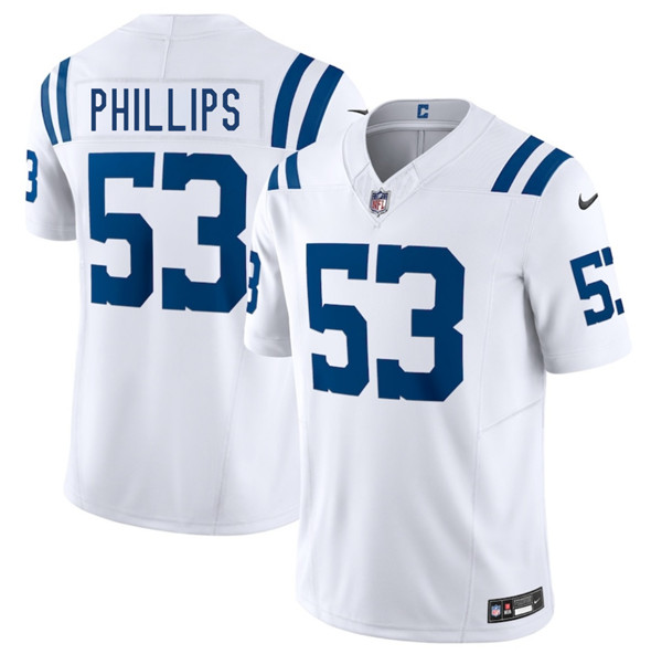Indianapolis Colts #53 Jacob Phillips White 2025 F.U.S.E. Vapor Limited Football Stitched Jersey