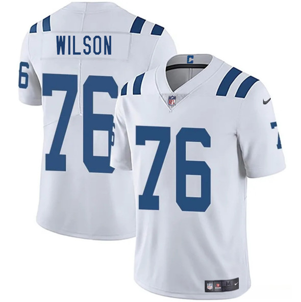 Indianapolis Colts #76 Jack Wilson White 2025 Vapor Limited Football Stitched Jersey Indianapolis Colts #76 Jack Wilson White 2025 Vapor Limited Football Stitched Jersey