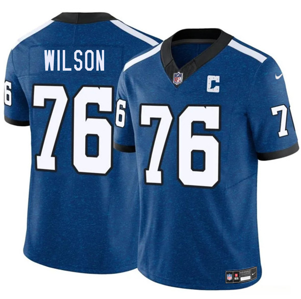 Indianapolis Colts #76 Jack Wilson Blue 2025 F.U.S.E. Throwback Vapor Limited Football Stitched Jersey