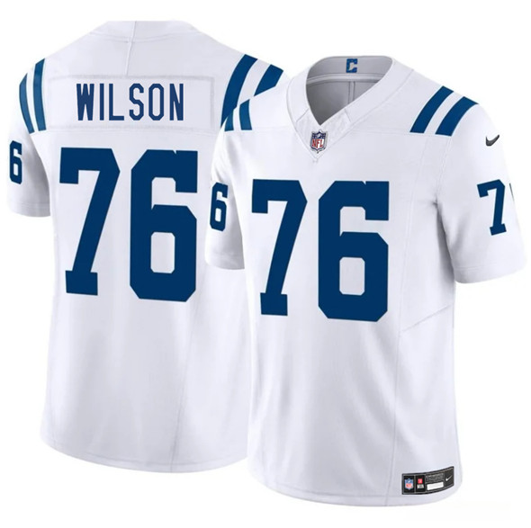 Indianapolis Colts #76 Jack Wilson White 2025 F.U.S.E. Vapor Limited Football Stitched Jersey Indianapolis Colts #76 Jack Wilson White 2025 F.U.S.E. Vapor Limited Football Stitched Jersey