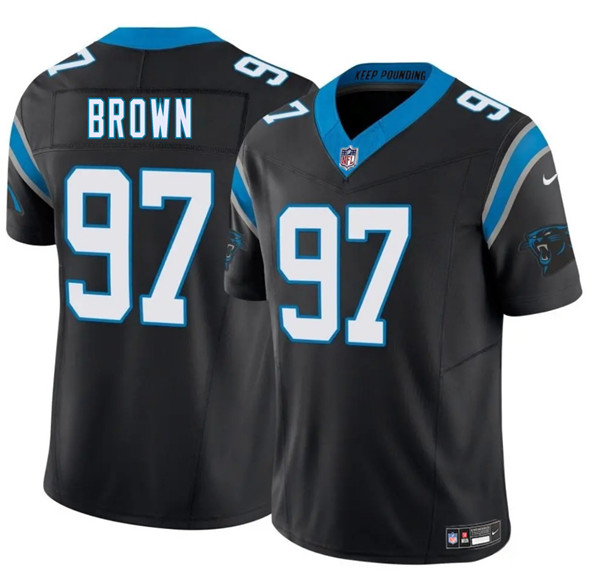 Carolina Panthers #97 Bobby Brown Black 2025 F.U.S.E. Vapor Limited Football Stitched Jersey