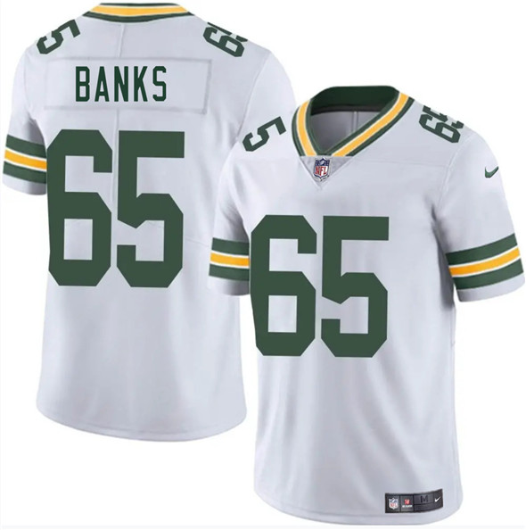 Green Bay Packers #65 Aaron Banks White 2025 Vapor Untouchable Limited Football Stitched Jersey
