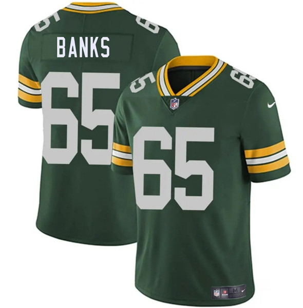 Green Bay Packers #65 Aaron Banks Green 2025 Vapor Untouchable Limited Football Stitched Jersey