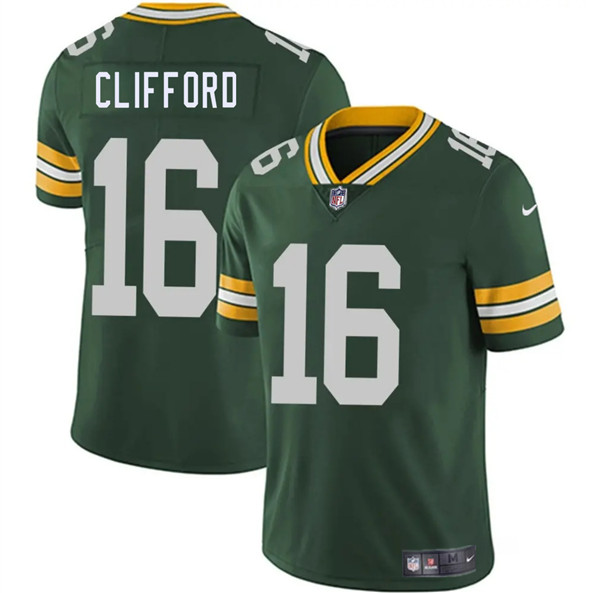 Green Bay Packers #16 Sean Clifford Green 2025 Vapor Untouchable Limited Football Stitched Jersey