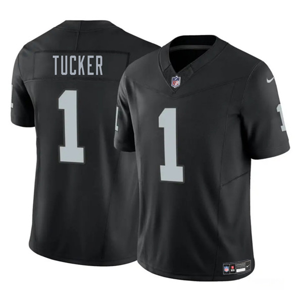 Las Vegas Raiders #1 Tre Tucker Black 2025 F.U.S.E. Vapor Football Stitched Jersey