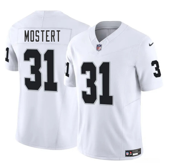 Las Vegas Raiders #31 Raheem Mostert White 2025 F.U.S.E. Vapor Football Stitched Jersey