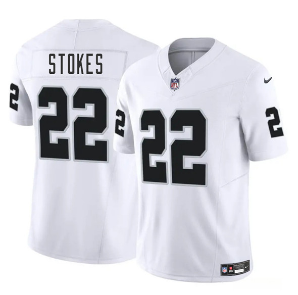 Las Vegas Raiders #22 Eric Stokes White 2025 F.U.S.E. Vapor Football Stitched Jersey