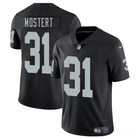 Las Vegas Raiders #31 Raheem Mostert Black 2025 Vapor Football Stitched Jersey