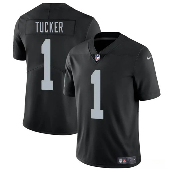 Las Vegas Raiders #1 Tre Tucker Black 2025 Vapor Football Stitched Jersey