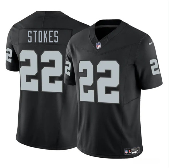 Las Vegas Raiders #22 Eric Stokes Black 2025 F.U.S.E. Vapor Football Stitched Jersey