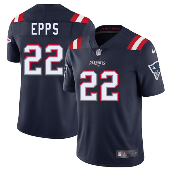 New England Patriots #22 Marcus Epps Navy 2025 Vapor Limited Football Stitched Jersey