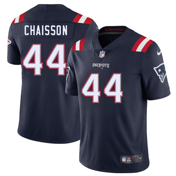 New England Patriots #44 K'Lavon Chaisson Navy 2025 Vapor Limited Football Stitched Jersey