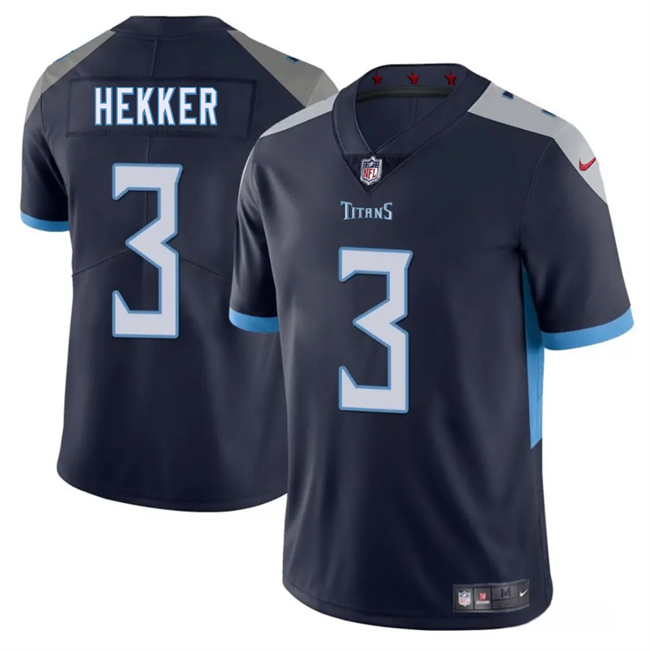 Tennessee Titans #3 Johnny Hekker Navy 2025 Vapor Untouchable Football Stitched Jersey