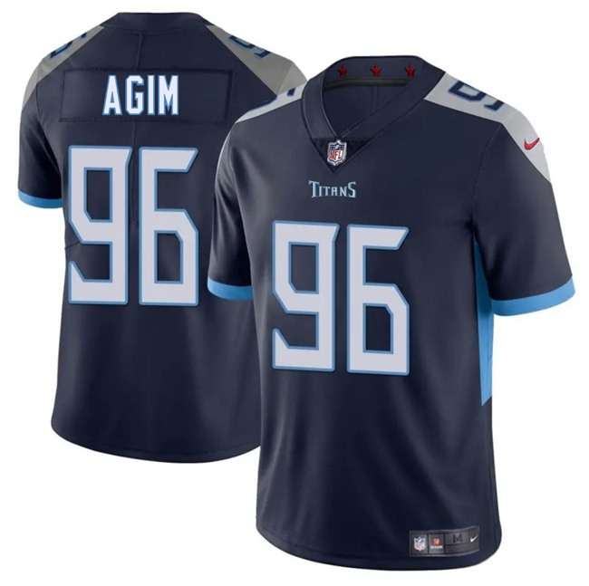 Tennessee Titans #96 McTelvin Agim Navy 2025 Vapor Untouchable Football Stitched Jersey