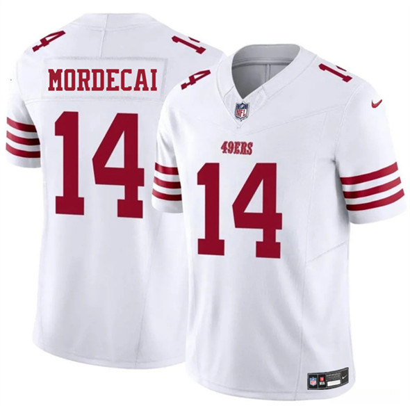 San Francisco 49ers #14 Tanner Mordecai White 2025 F.U.S.E. Vapor Untouchable Limited Football Stitched Jersey