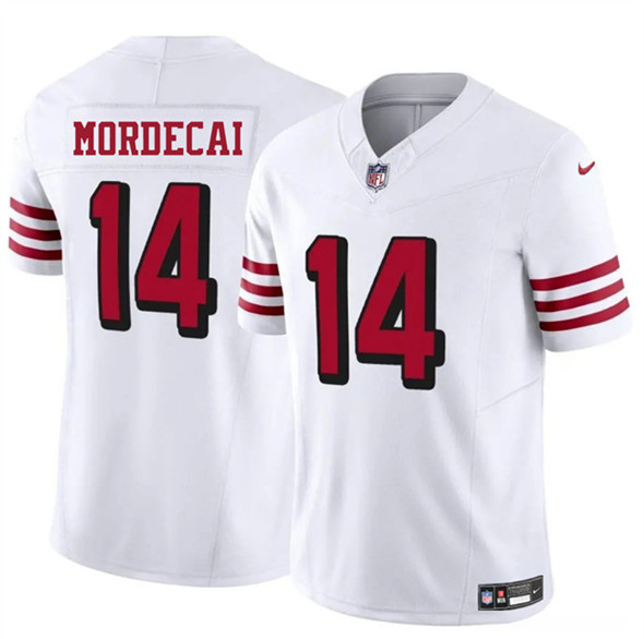 San Francisco 49ers #14 Tanner Mordecai New White 2025 F.U.S.E. Vapor Untouchable Limited Football Stitched Jersey
