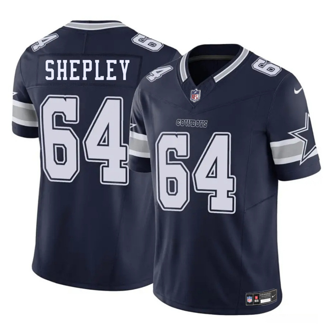 Dallas Cowboys #64 Dakoda Shepleys Navy 2025 F.U.S.E. Vapor Untouchable Limited Football Stitched Jersey