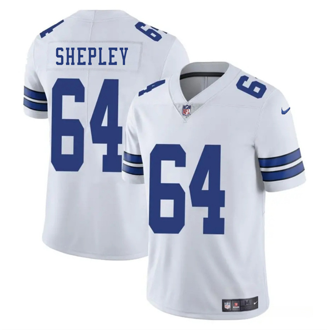 Dallas Cowboys #64 Dakoda Shepleys White 2025 Vapor Untouchable Limited Football Stitched Jersey
