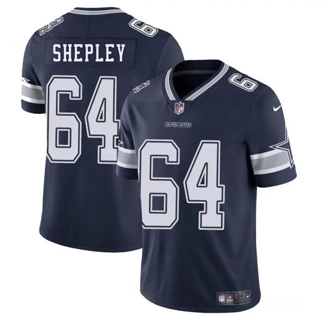 Dallas Cowboys #64 Dakoda Shepleys Navy Blue 2025 Vapor Untouchable Limited Football Stitched Jersey