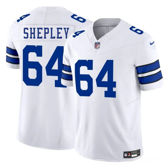 Dallas Cowboys #64 Dakoda Shepleyss White 2025 F.U.S.E. Vapor Untouchable Limited Football Stitched Jersey
