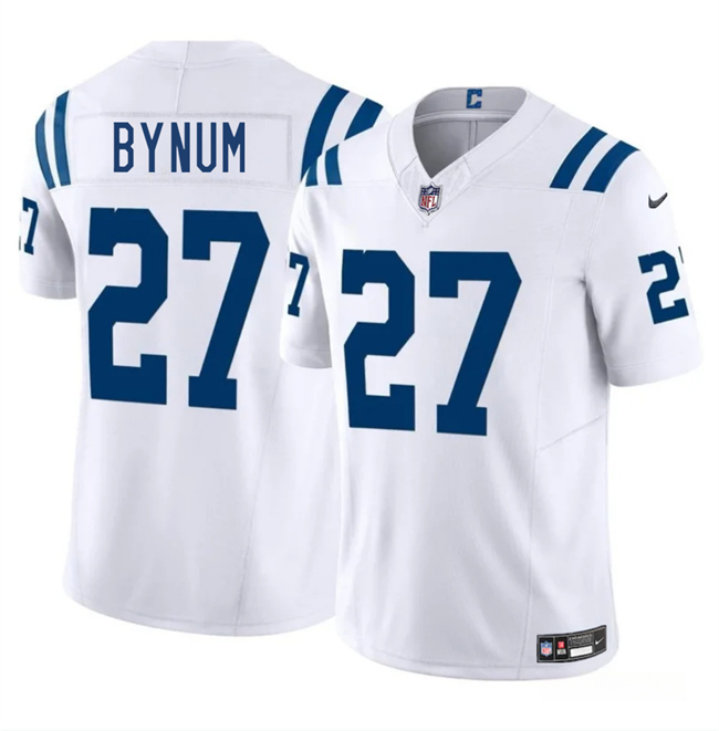 Indianapolis Colts #27 Cam Bynuml White 2025 F.U.S.E. Vapor Limited Football Stitched Jersey