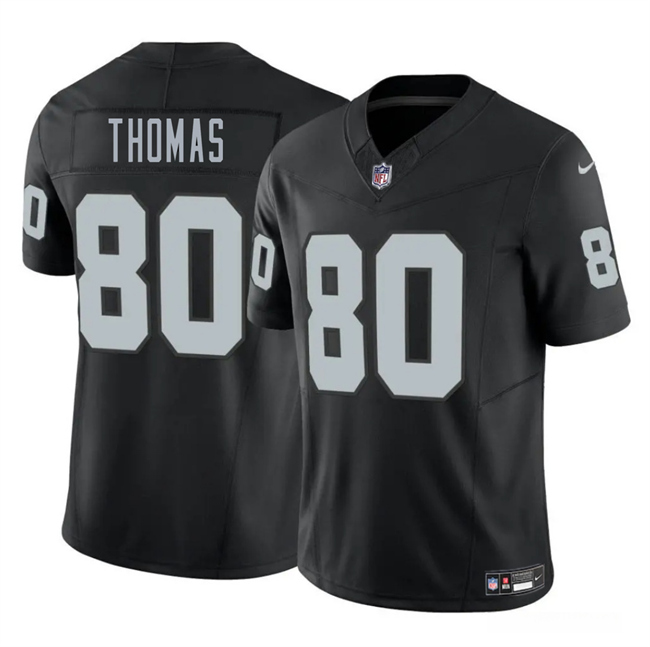 Las Vegas Raiders #80 Ian Thomas Black 2025 F.U.S.E. Vapor Football Stitched Jersey