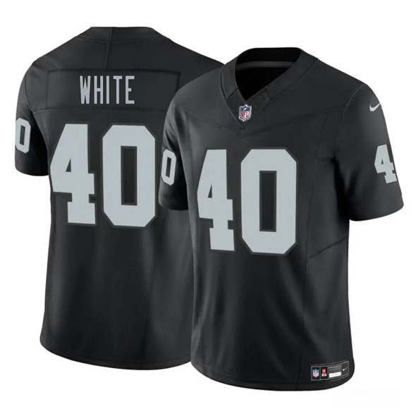 Las Vegas Raiders #40 Devin White Black 2025 F.U.S.E. Vapor Football Stitched Jersey