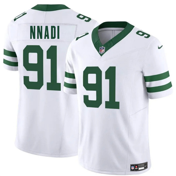 New York Jets #91 Derrick Nnadi White 2025 F.U.S.E. Vapor Untouchable Limited Football Stitched Jersey
