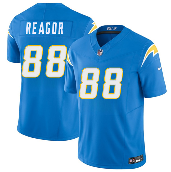 Los Angeles Chargers #88 Jalen Reagor Blue 2025 F.U.S.E. Vapor Limited Football Stitched Jersey Los Angeles Chargers #88 Jalen Reagor Blue 2025 F.U.S.E. Vapor Limited Football Stitched Jersey