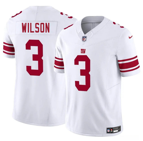 New York Giants #3 Russell Wilson White 2025 F.U.S.E. Vapor Untouchable Limited Football Stitched Jersey