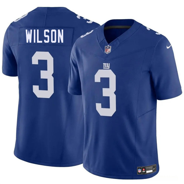 New York Giants #3 Russell Wilson Blue 2025 F.U.S.E. Vapor Untouchable Limited Football Stitched Jersey