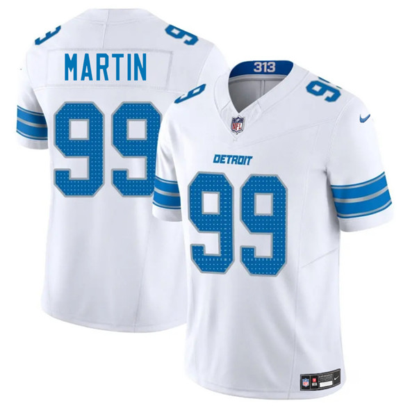 Detroit Lions #99 Brodric Martin White 2025 F.U.S.E. Vapor Limited Football Stitched Jersey