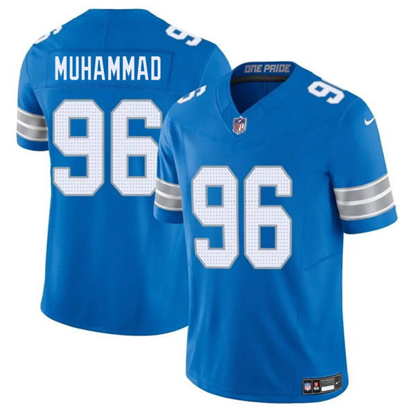 Detroit Lions #96 Al-Quadin Muhammad Blue 2025 F.U.S.E. Vapor Limited Football Stitched Jersey