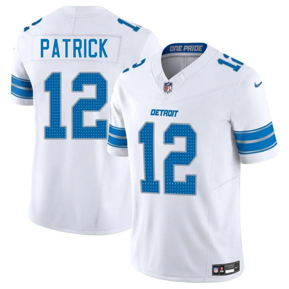 Detroit Lions #12 Tim Patrick White 2025 F.U.S.E. Vapor Limited Football Stitched Jersey